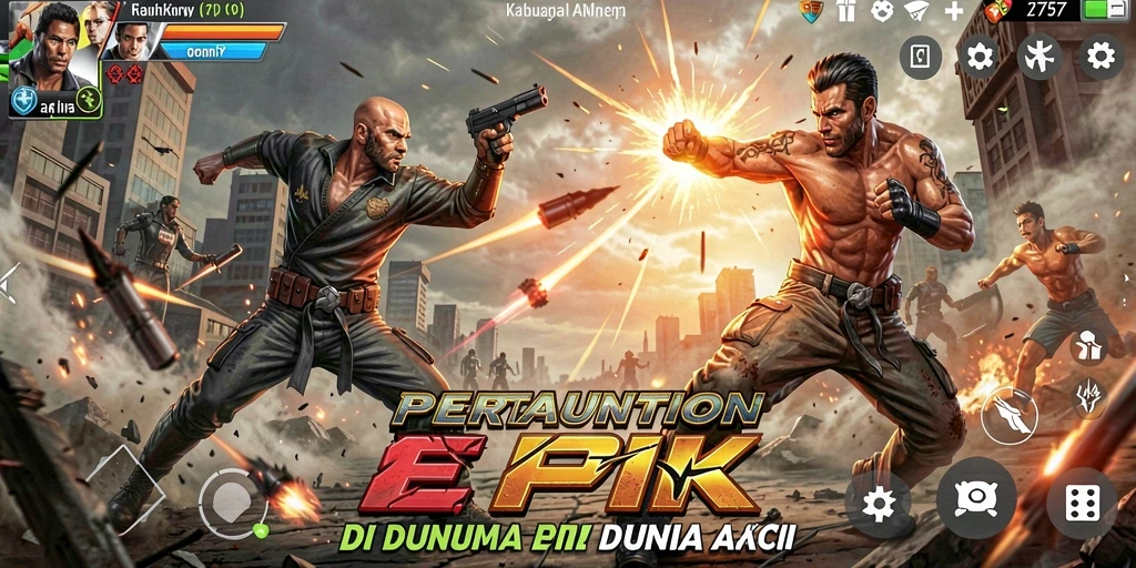 Tampilan aksi seru dalam gameplay 2757 dengan grafis menawan.