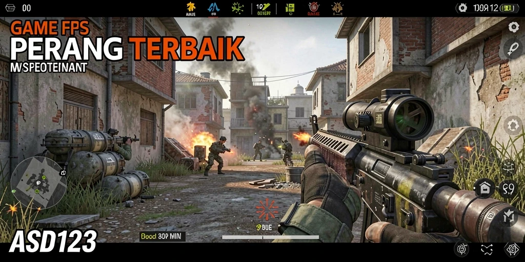 Tangkapan layar gameplay <strong>ASD123</strong> menampilkan aksi tembak-menembak yang mendebarkan.