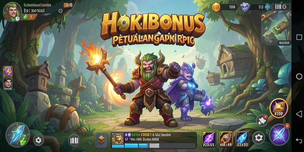Gameplay seru HOKIBONUS yang menampilkan petualangan RPG yang mendebarkan.