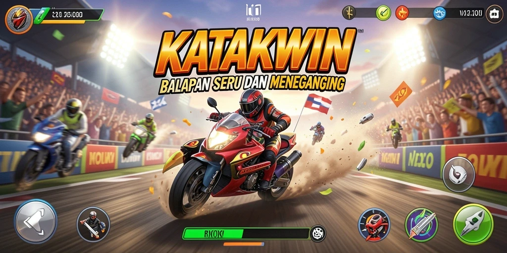 Tampilan gameplay KATAKWIN yang menegangkan dan penuh aksi.