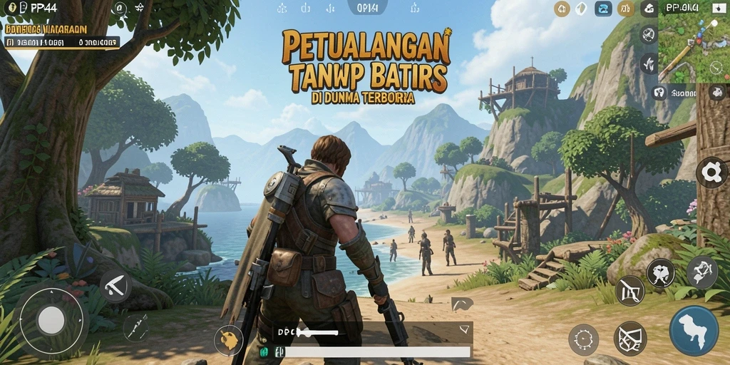 Tampilan gameplay yang menakjubkan dalam dunia terbuka PP444.