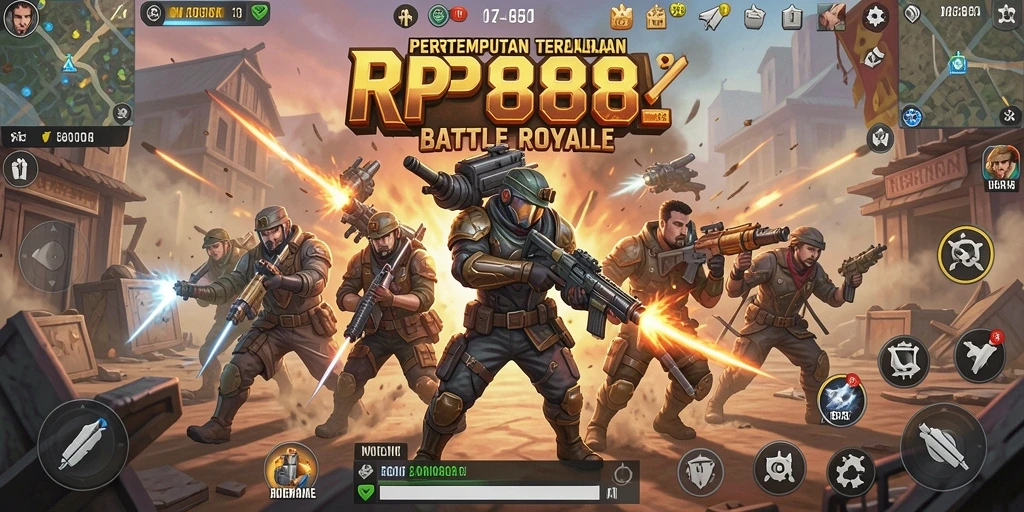 Tampilan menakjubkan dari gameplay RP888 dalam pertempuran Battle Royale.
