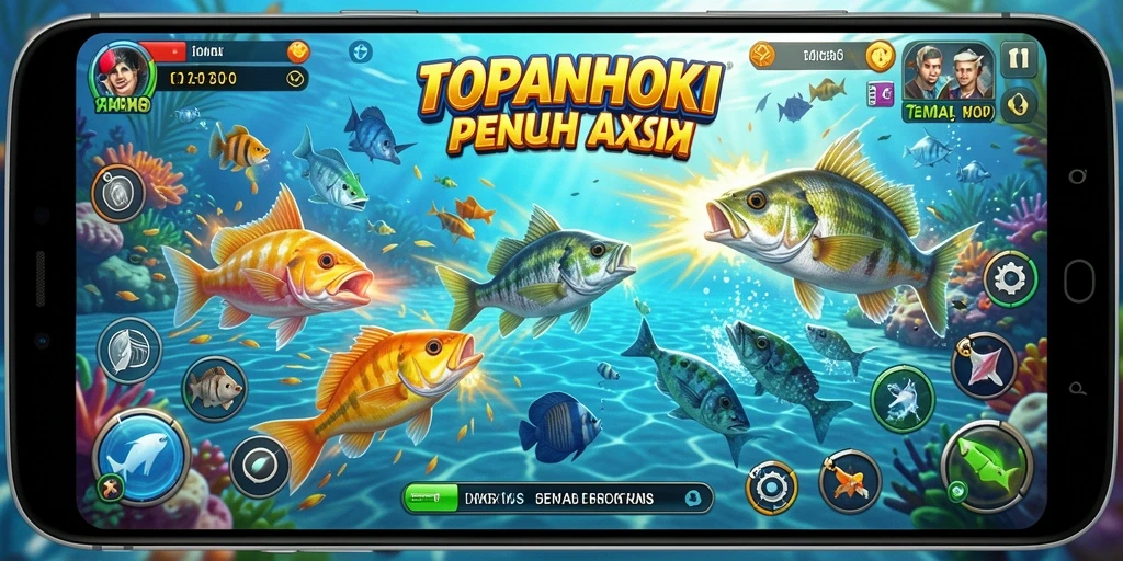 Tampilan gameplay Tembak Ikan yang menarik di TOPANHOKI.