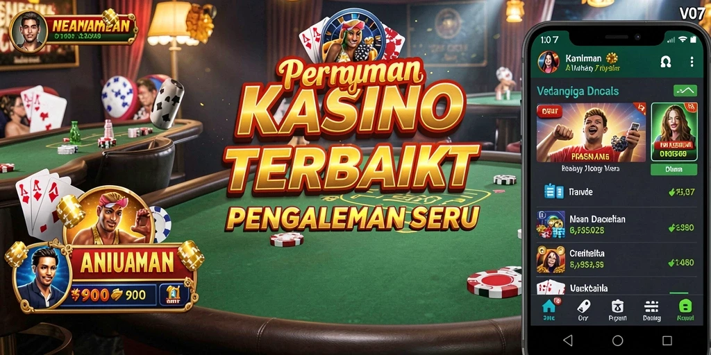 Tampilan visual V07 yang menarik dan gameplay Kasino yang realistis.